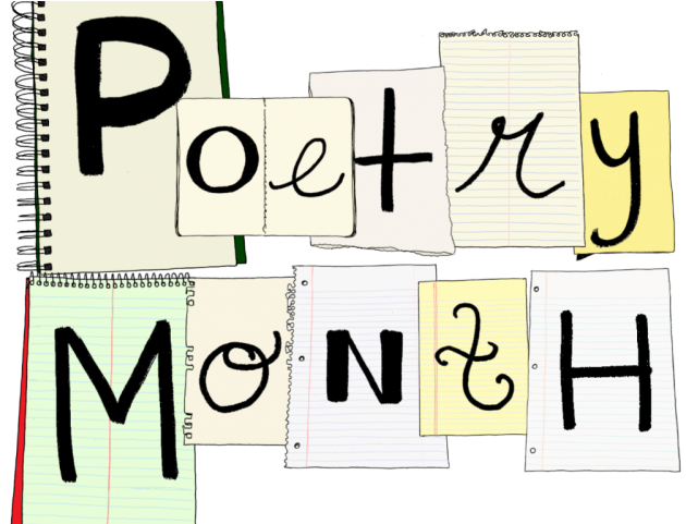 Desk Clipart Poetry - April Is National Poetry Month Clipart (640x480), Png Download