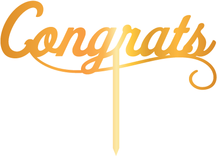 Acrylic Congrats Cake Topper - Hangar 1 Vodka (612x612), Png Download