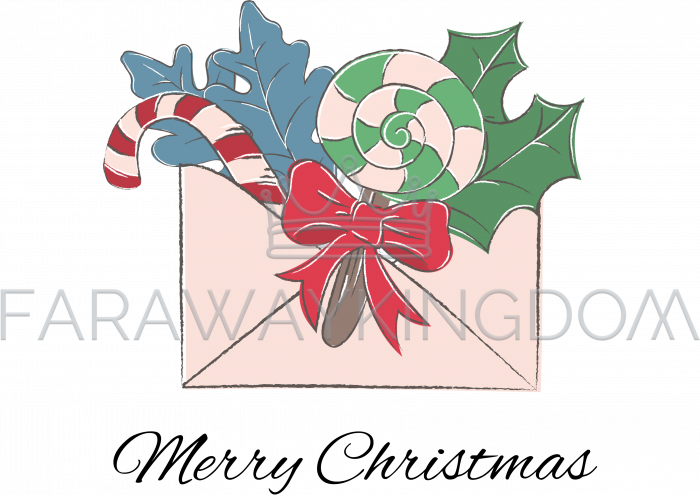 Winter Letter Merry Christmas Cartoon Vector Illustration - Illustration (700x495), Png Download