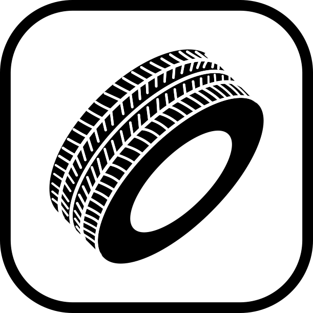 Tire Change - Tire Change Black And White (611x611), Png Download