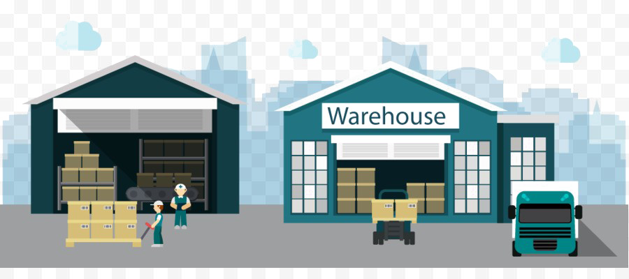 Factory Png Transparent Picture - Warehouse Cartoon (900x400), Png Download