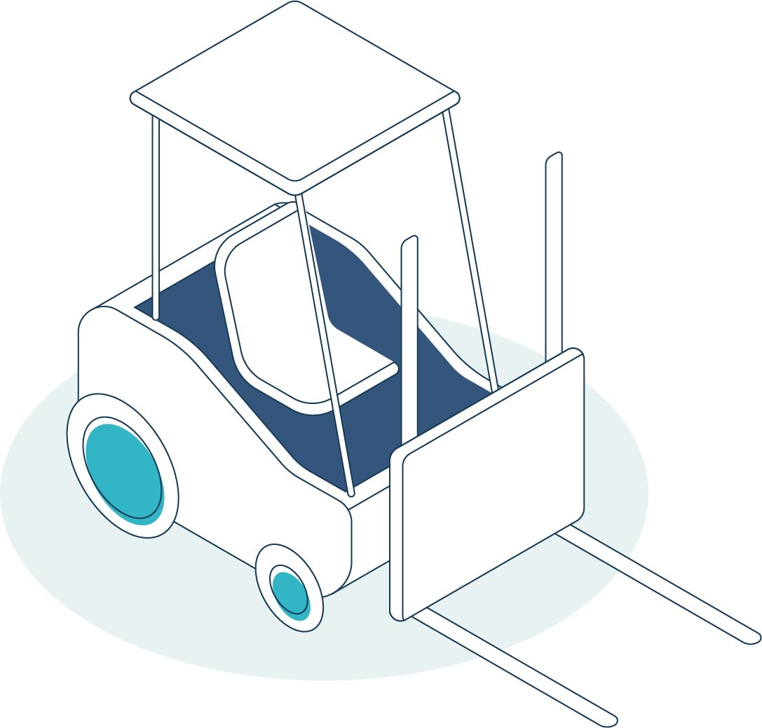 Forklift Tracking - Boat (1087x1038), Png Download