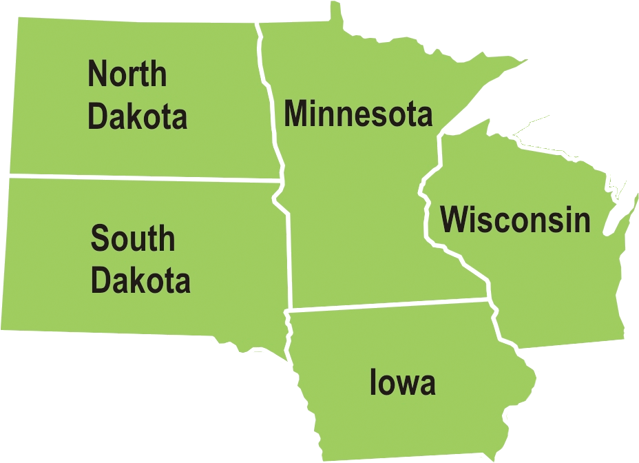 Map Of Iowa And South Dakota Download Minnesota And North Dakota Map Website With Photo Gallery - Iowa  Kansas Minnesota Missouri Nebraska North Dakota Png Image With No  Background - Pngkey.com