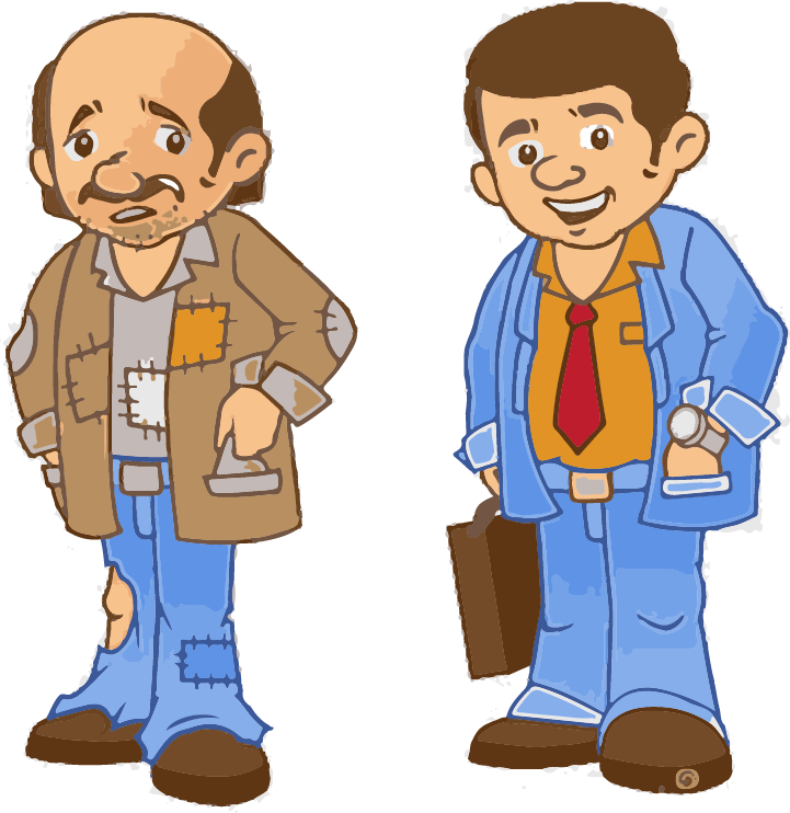 Banner Transparent Library And Png Images Pluspngcom - Rich And Poor Man (721x742), Png Download