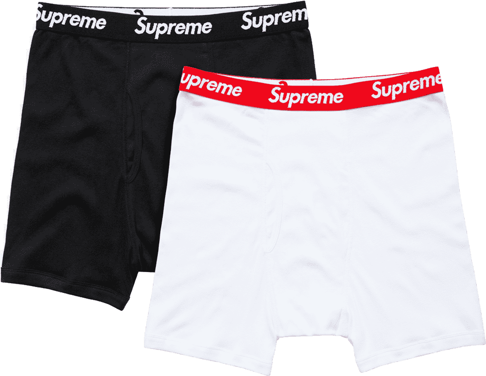 Hanes X Supreme - Supreme X Hanes Boxers (1000x1000), Png Download
