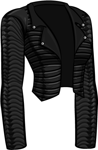 C 3f 0 S3jacketshortsleeveslong Black Ridged Moto Jacket - Cardigan (560x592), Png Download