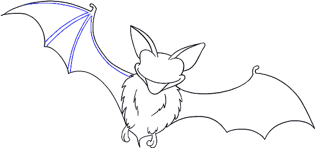 How To Draw - Draw A Bat Wing (678x600), Png Download