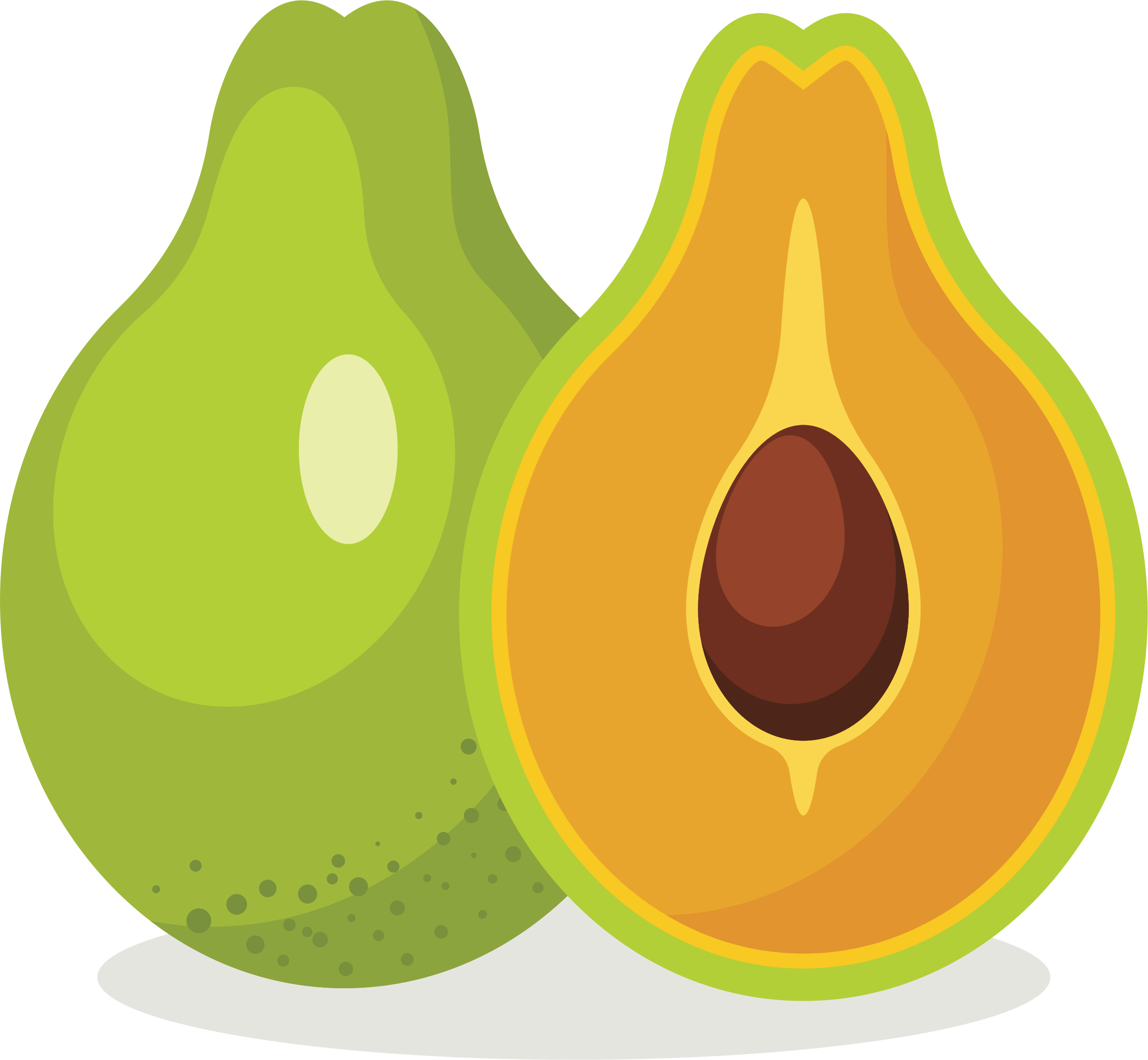 Free - Avocadoclipart (2400x2216), Png Download