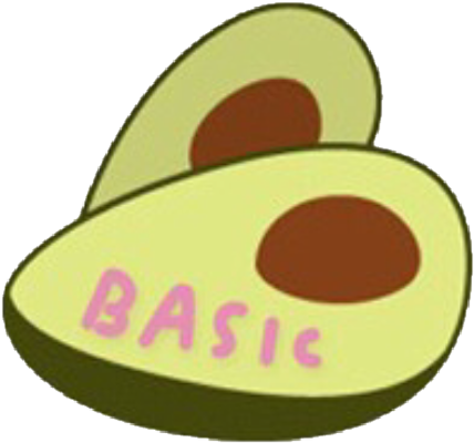 Avocado Png - Basic Avocado Snapchat (750x582), Png Download