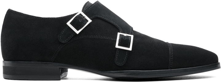 Gambit Double-monk Onyx Suede - Suede (800x600), Png Download