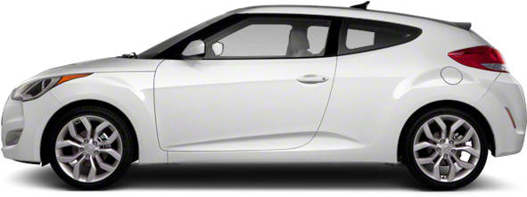 2012 Hyundai Veloster 3dr Cpe Auto W/red Int Side View - Hyundai Elantra Gt 2016 White (640x480), Png Download