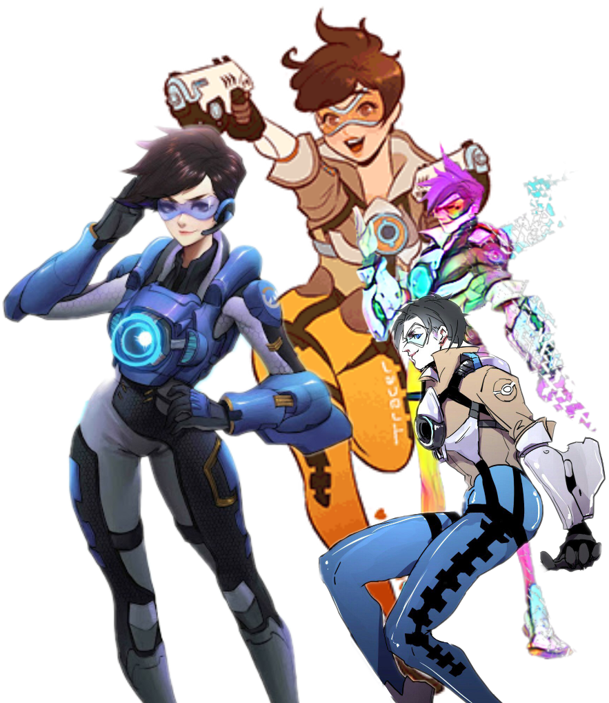 Overwatch Sticker - Tracer Overwatch Art (1024x1024), Png Download