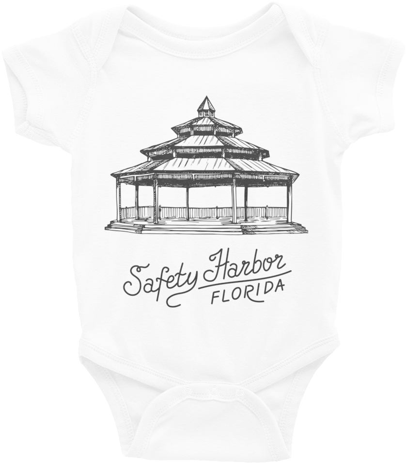 Safety Harbor Gazebo Onesie - Infant Bodysuit (1000x1000), Png Download