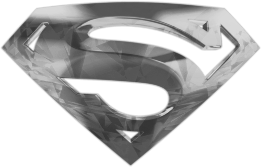 Unique Silver Superman Logo Png 3 » Png Image Combination - Superman Logo Black Png (900x595), Png Download