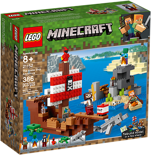 Craft A Pirate Ship With Gold Detailing, Pirate Banner, - Lego Minecraft The Pirate Ship Adventure (800x600), Png Download