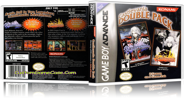 Castlevania Double Pack - Gba (800x400), Png Download