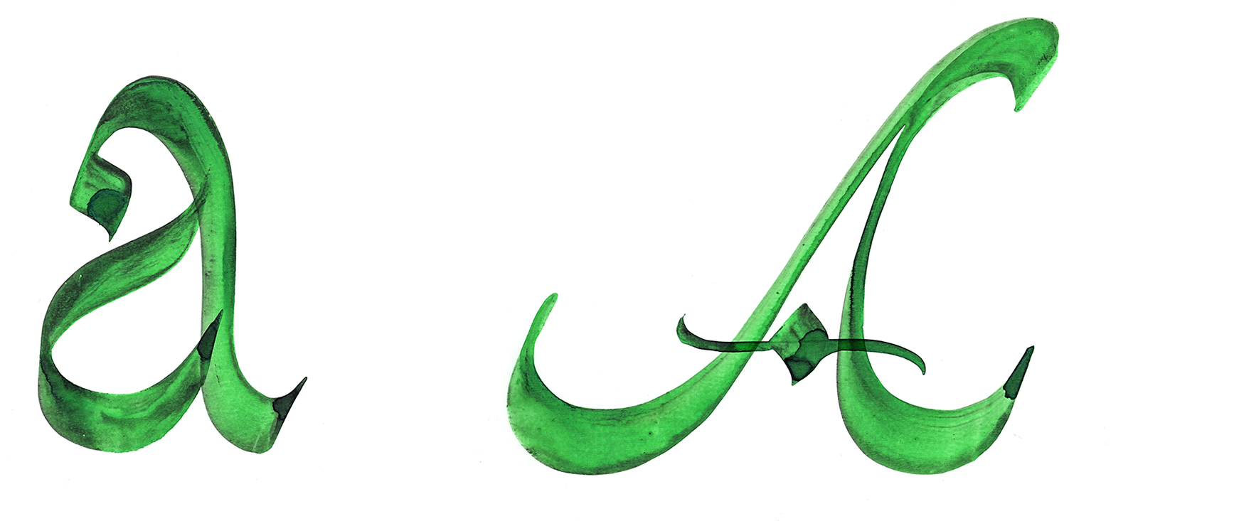 Initial Caption Letters In The Same Calligraphic Design (1920x946), Png Download