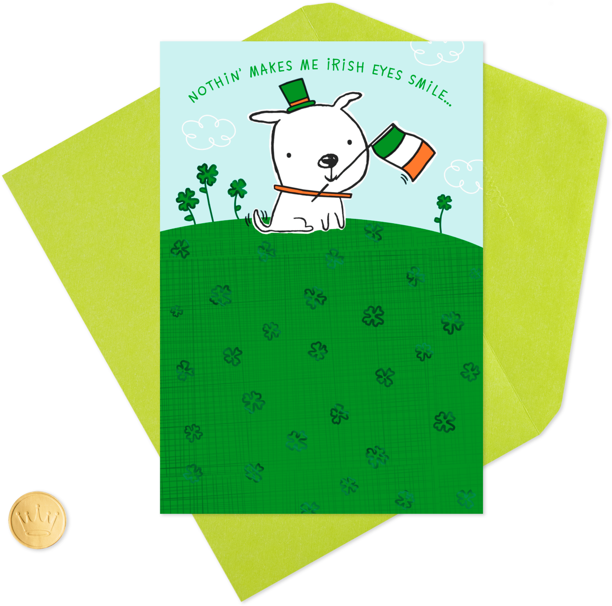 Dog With Irish Flag St - Sheep (1470x1470), Png Download