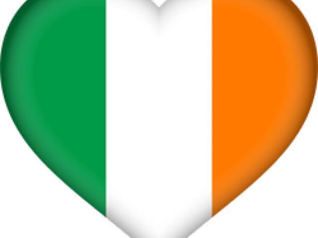 Irish Flag Clipart - Ireland Flag Heart Png (640x480), Png Download