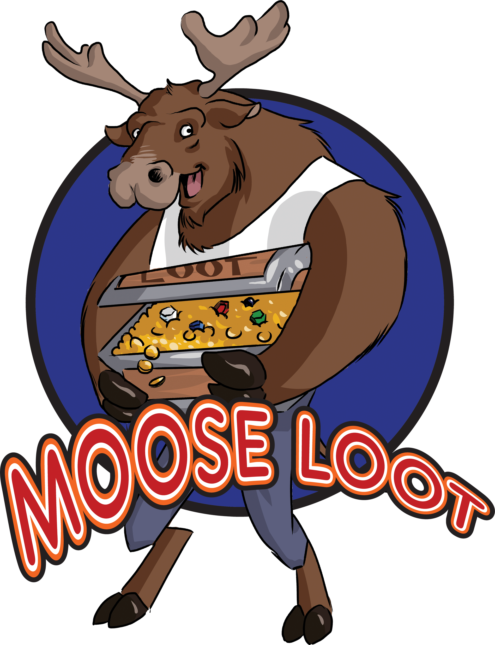 Moose Loot - Cartoon (1898x2471), Png Download