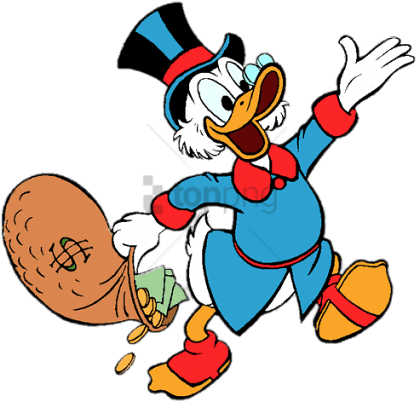 Free Png Download Ducktales Scrooge Mcduck Holding - Scrooge Mcduck Png (850x803), Png Download
