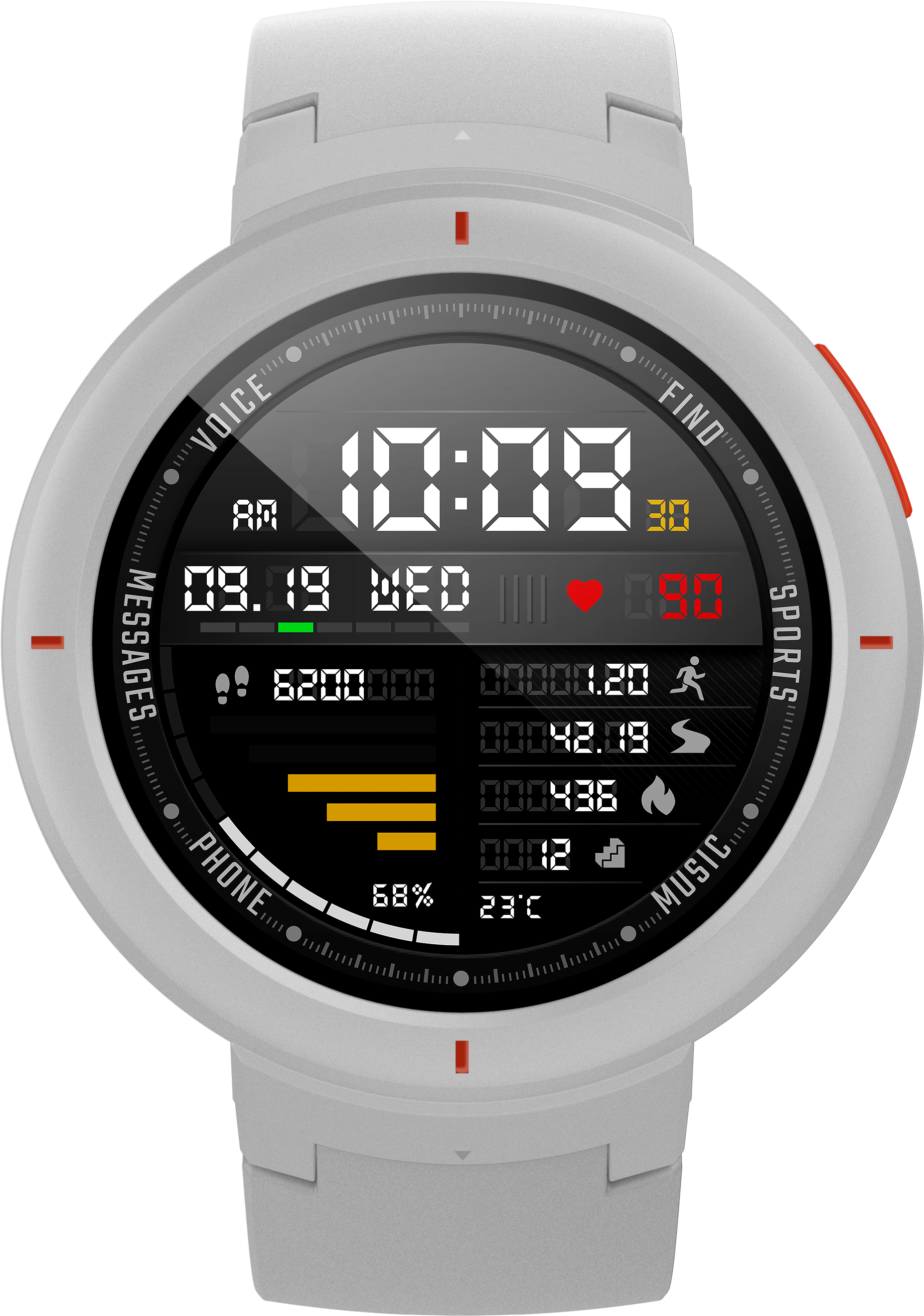 Grid View - Xiaomi Amazfit Verge White (5000x2813), Png Download