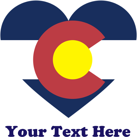 Colorado Flag Heart Personalized Round Ornament - Graphic Design (700x700), Png Download
