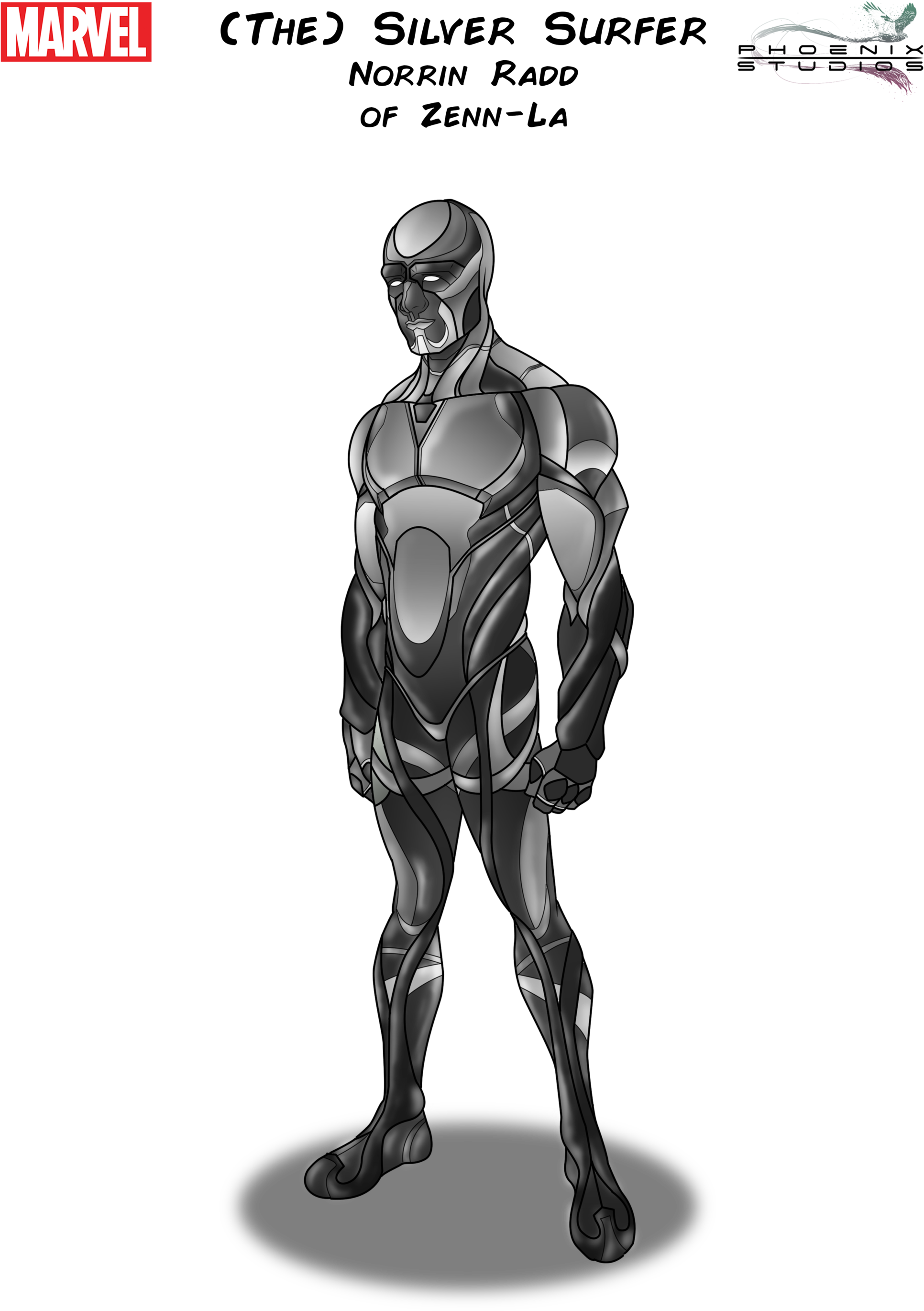 Silver Surfer - Phoenix Studios 91 (2000x2829), Png Download