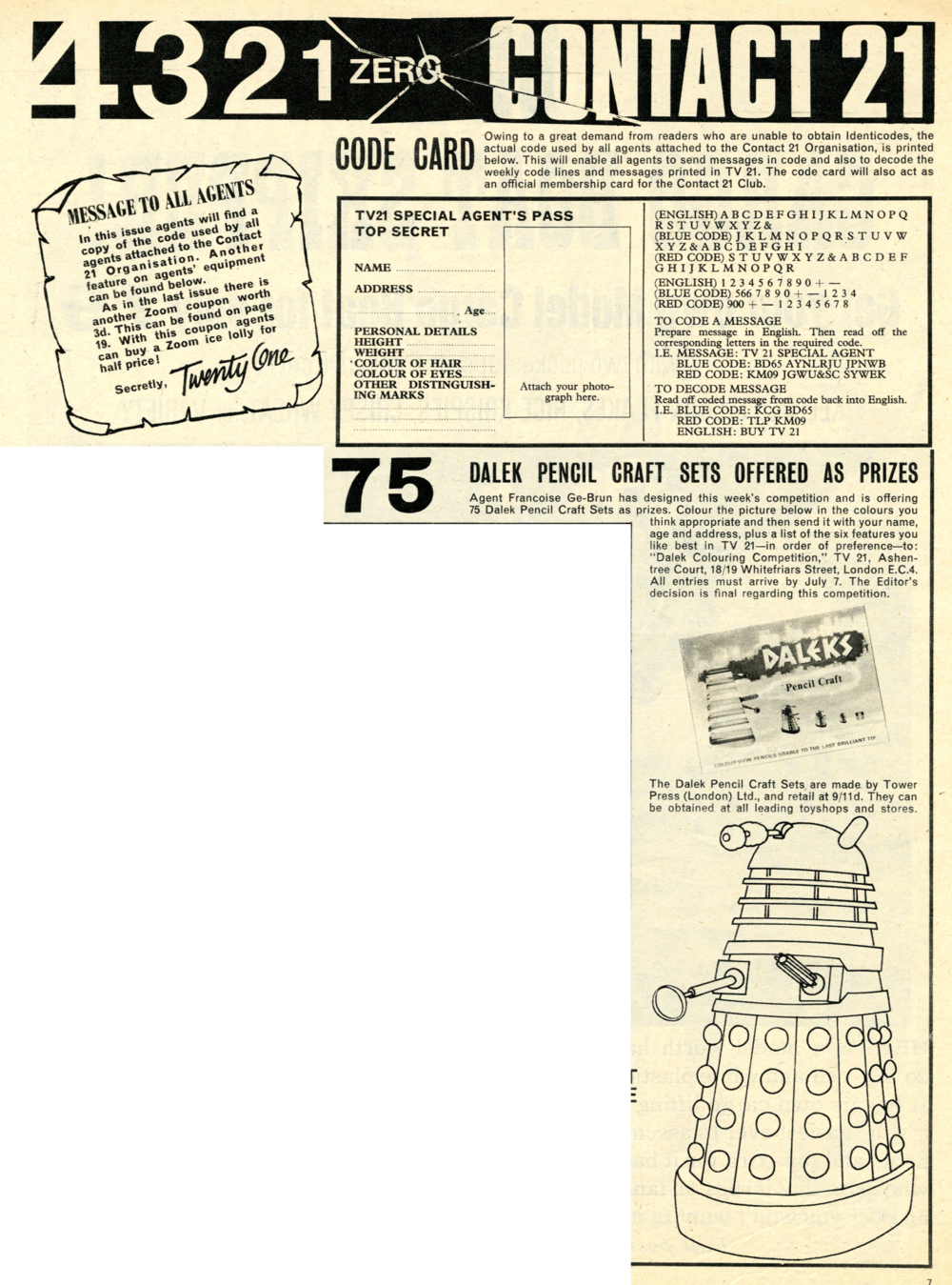 Competition Offering The Tower Press Dalek Pencil Craft - Document (1000x1349), Png Download