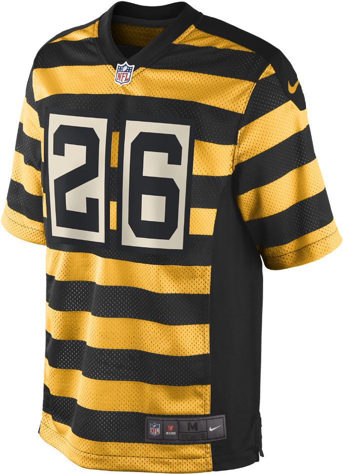 Nike Nfl Pittsburgh Steelers Men's Football Alternate - Steelers Black And Gold Jersey (1000x1000), Png Download