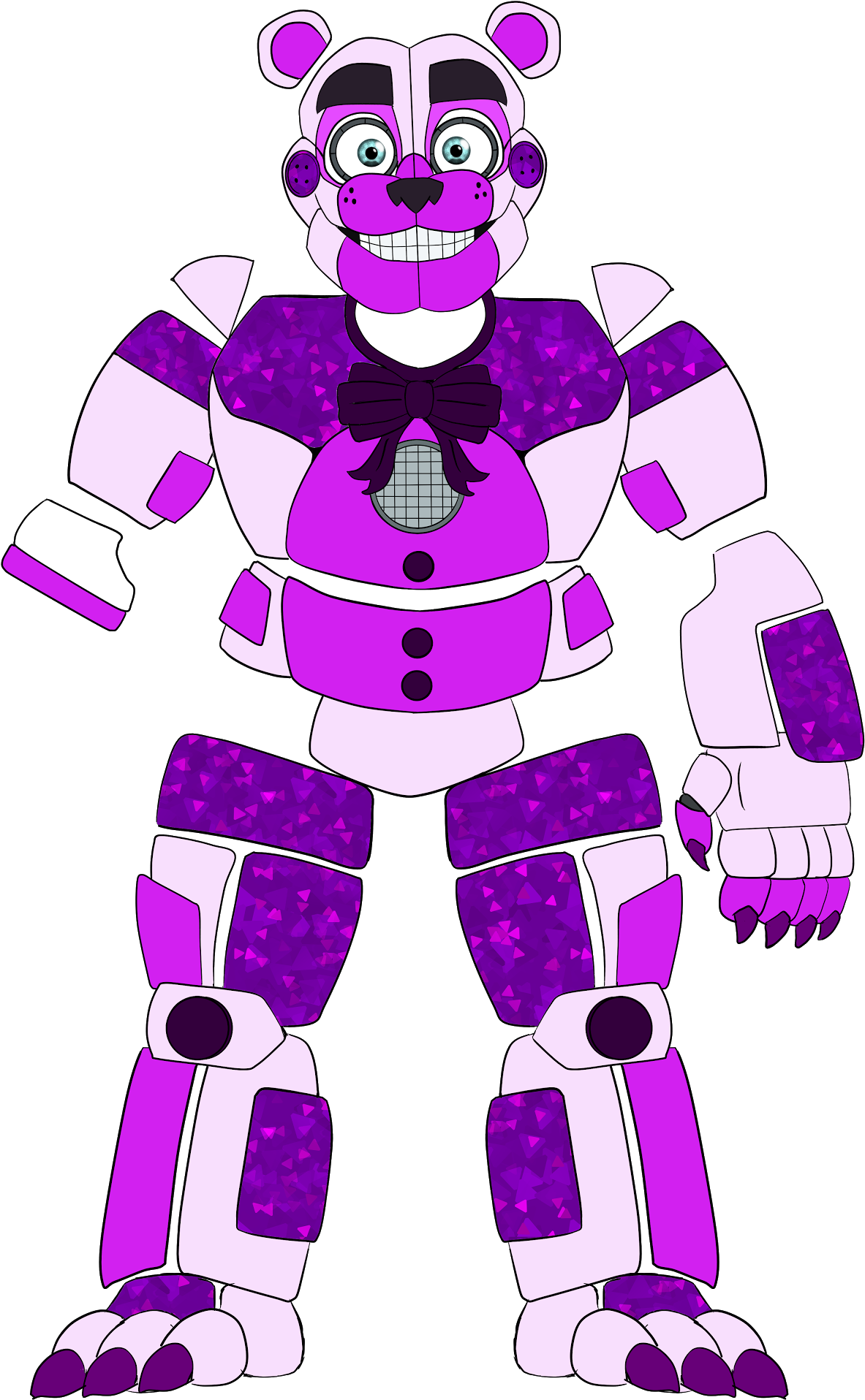 Artworkstylized Funtime Freddy - Minecraft Five Nights At Freddy's Funtime Foxy (1228x2048), Png Download
