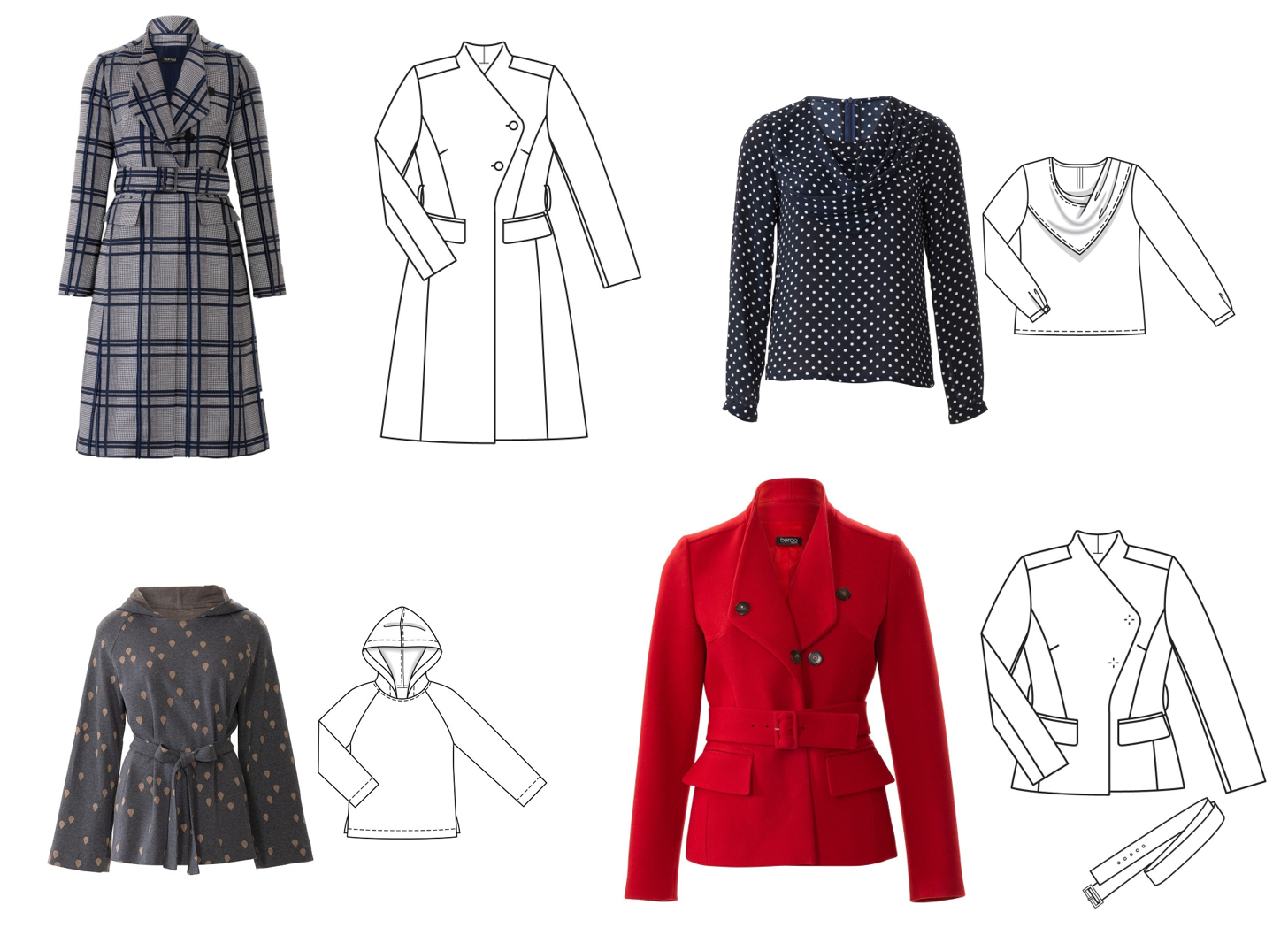 Review Burda Style Magazine March Roses On - Burda 10 2018 Coat (1456x1049), Png Download