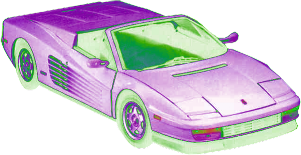#vaporwave #purple #van #car #brand #quality #png #spam - Vaporwave Car Png (1024x528), Png Download
