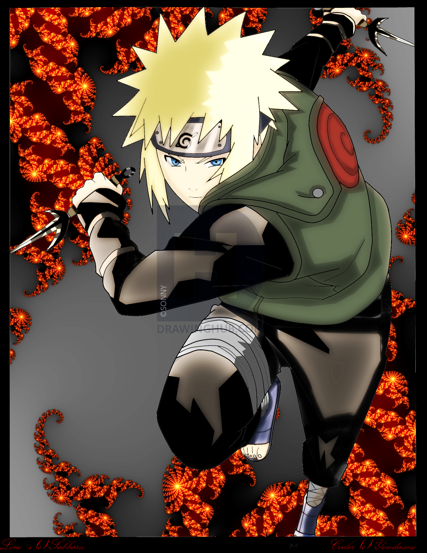 Minato - Yellow Flash (1364x1768), Png Download