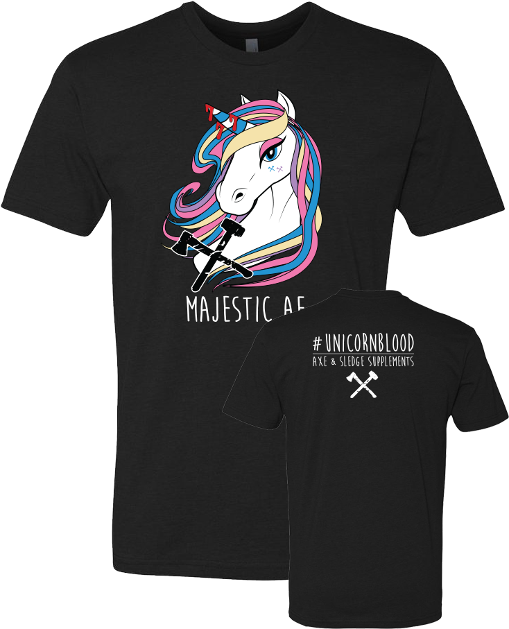 Black Axe & Sledge Tee // Majestic Af - Majestic Af Axe And Sledge (800x1000), Png Download