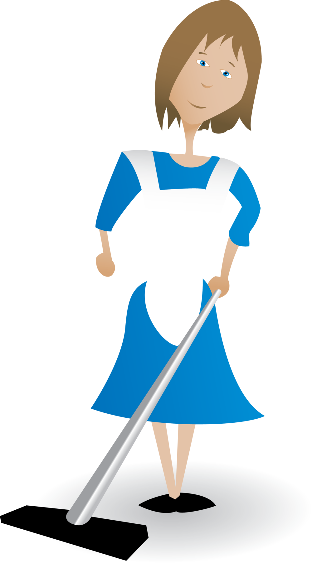 Maid Full Illustration - Cartoon (1000x1806), Png Download