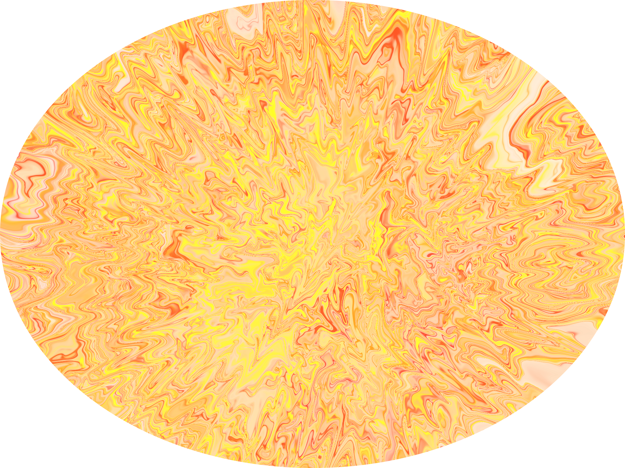 Red Orange Yellow Swirl Spike - Circle (2048x1536), Png Download
