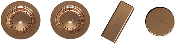 Abey Schock Sink Trim Kit Rose Gold Sink Accessories (600x600), Png Download