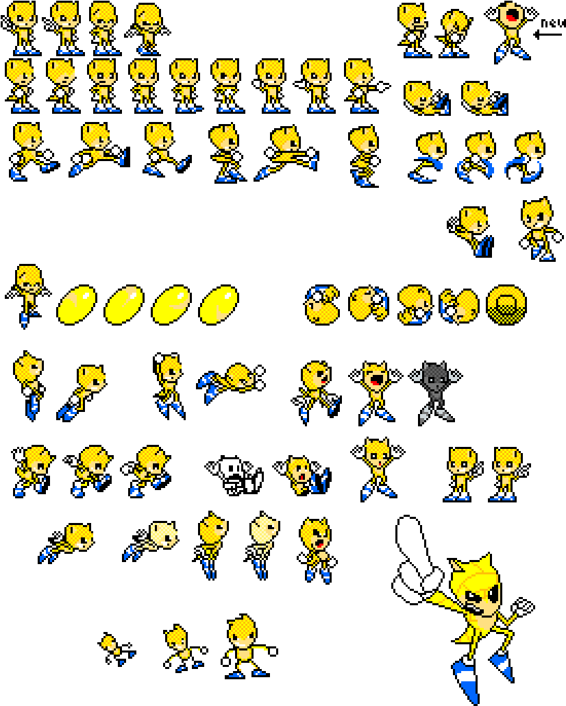 Download Sonic Sprite Sheet PNG Image with No Background 
