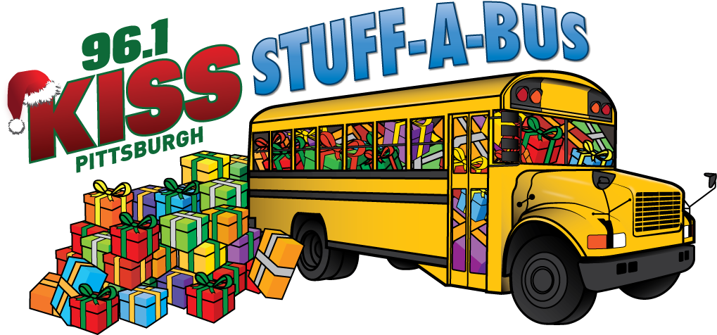 1 Kiss' Stuff A Bus Toy Drive Fills 60 Buses - Stuff A Bus 96.1 Pittsburgh (1128x585), Png Download