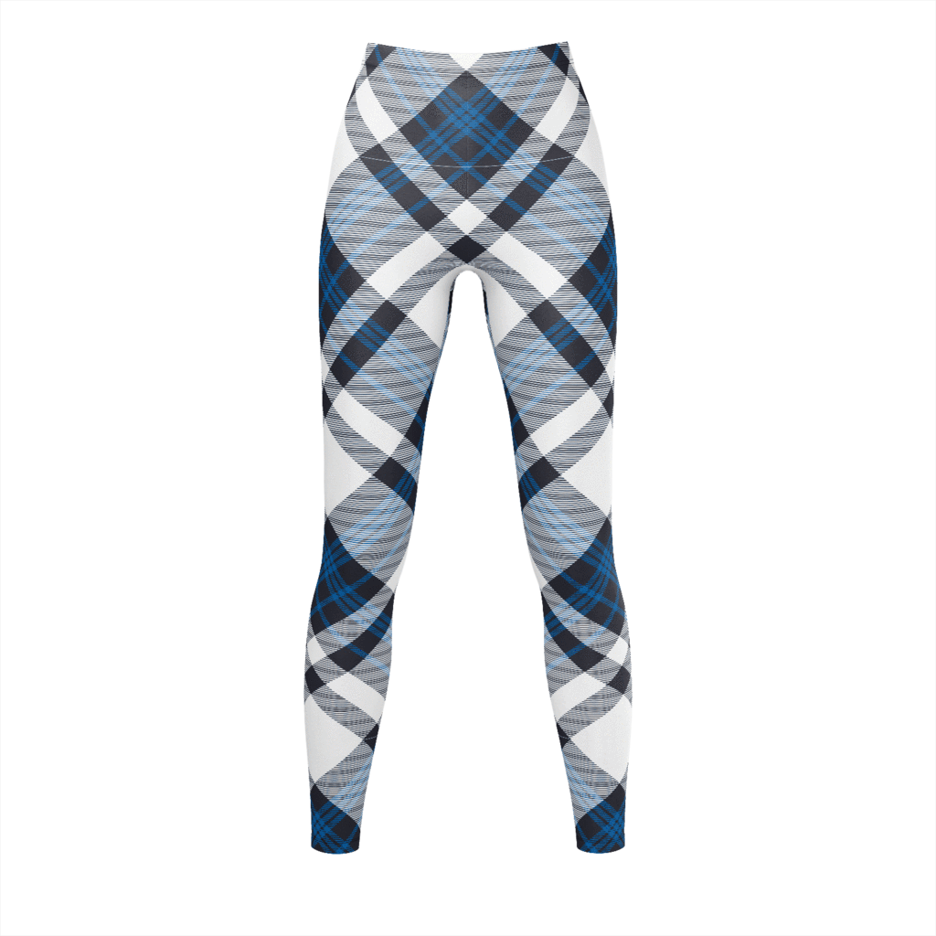 Bright Blue Checkered Pattern Leggings - Pajamas (1024x1024), Png Download