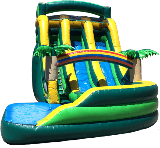 18 Ft Water Slide And Slip N Slide Combo - Inflatable (740x493), Png Download