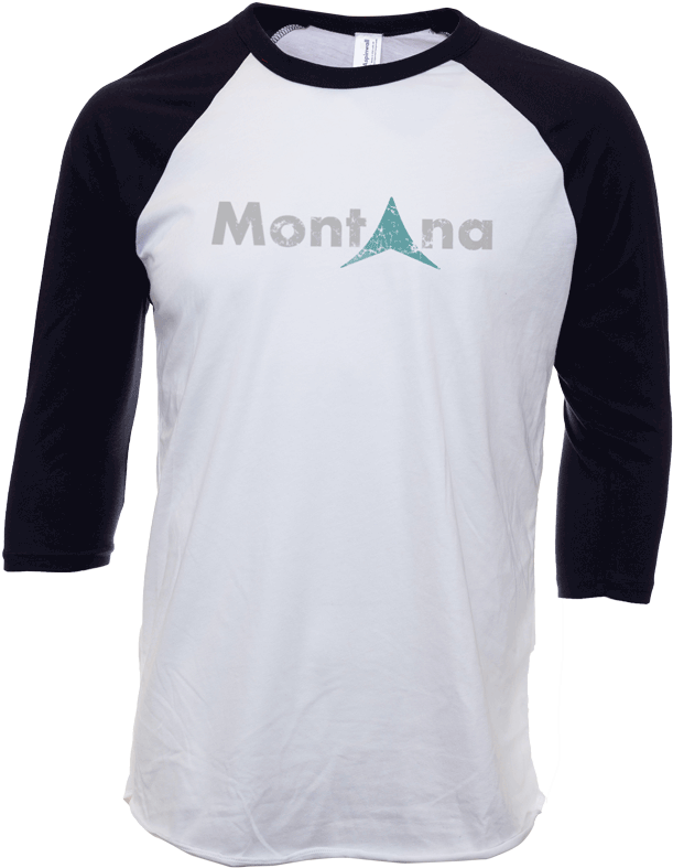 Aspinwall Lone Peak Montana Raglan Navy And White 3 - Long-sleeved T-shirt (672x800), Png Download