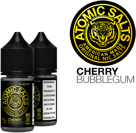 Picture Of Atomic Salts Cherry Bubble Gum 30ml - Atomic Salt E Juice (600x600), Png Download
