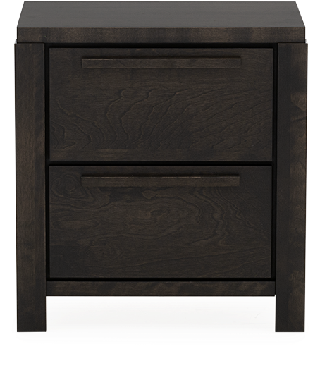 Image For Dark Brown Birch Wood Nightstand From Brault - Chest Of Drawers (519x804), Png Download