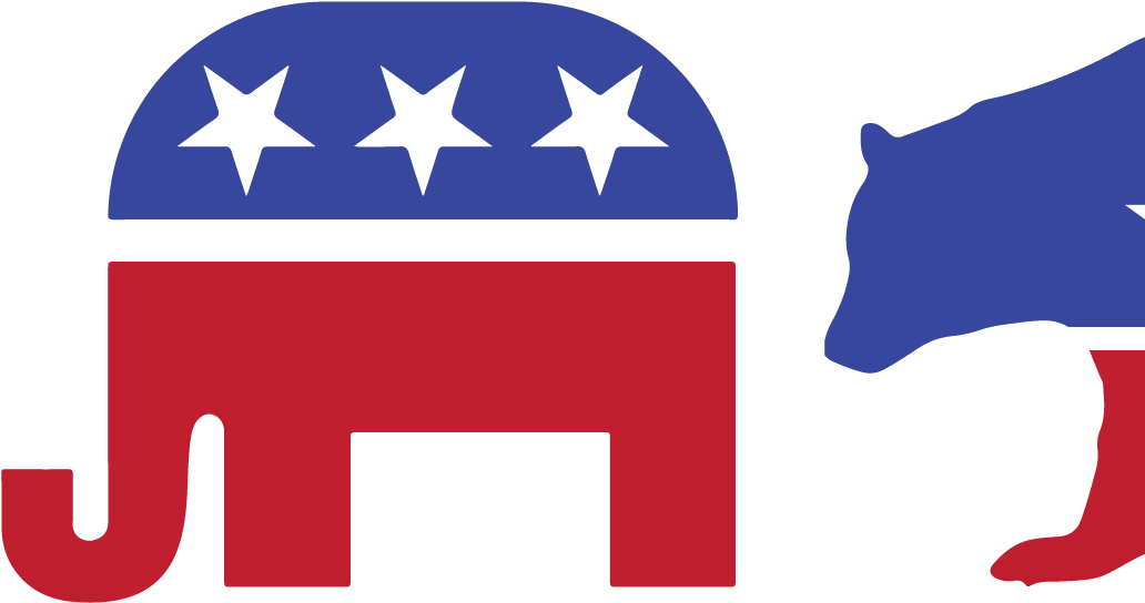 Democrats, Republicans And Bears, Oh My - Republican Democrat (1080x584), Png Download