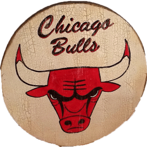 Vintage Style Hand Painted Chicago Bulls Sign Nest - Chicago Bulls (618x618), Png Download
