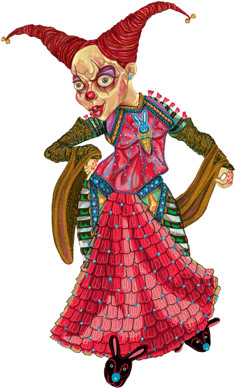 Clown Coffins Artwork On Behance - Illustration (600x800), Png Download