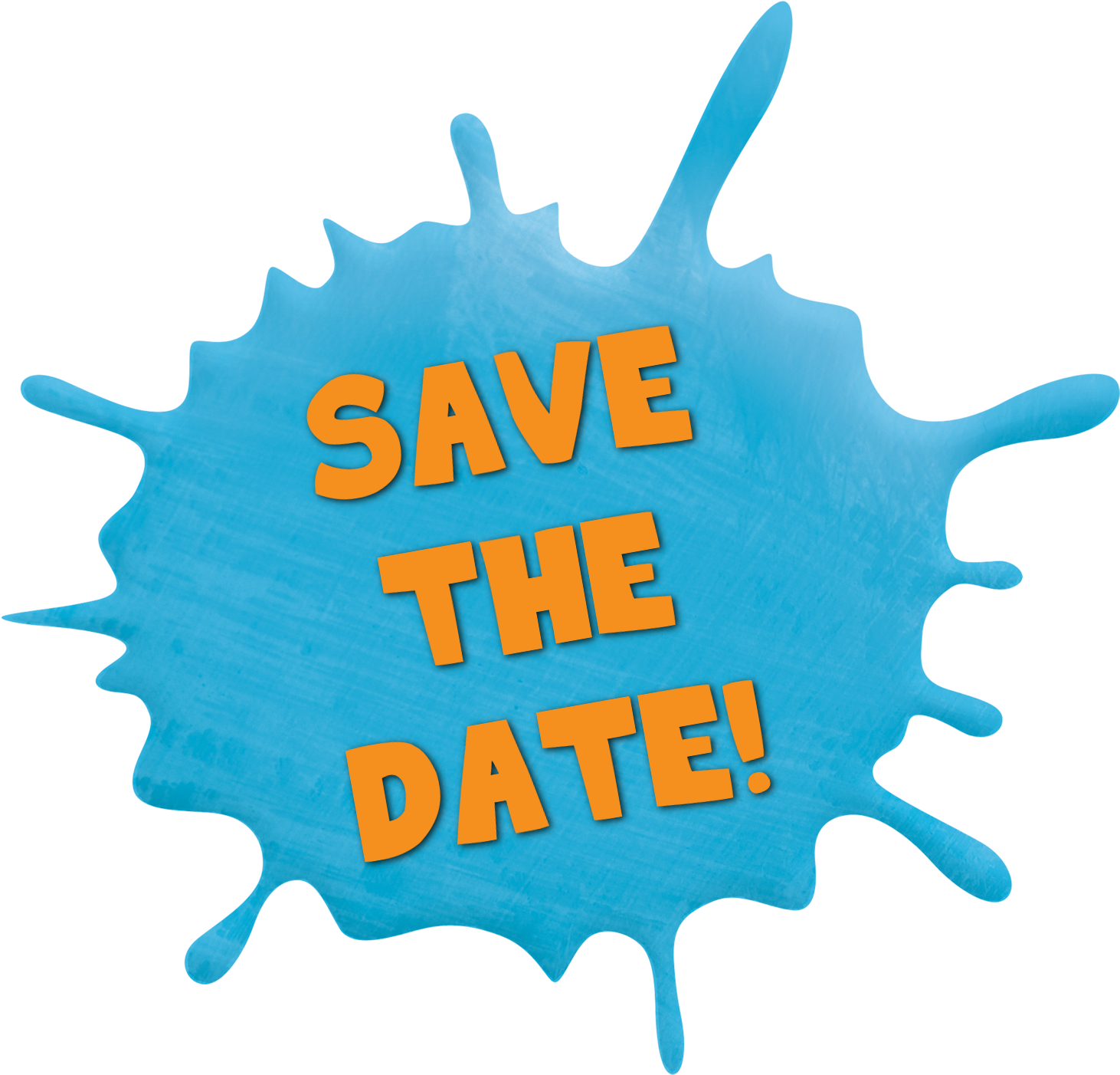 Save The Date Button - Paint Splat (1500x1500), Png Download