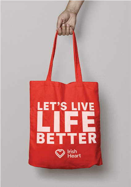 Irish Heart - Tote Bag (600x603), Png Download
